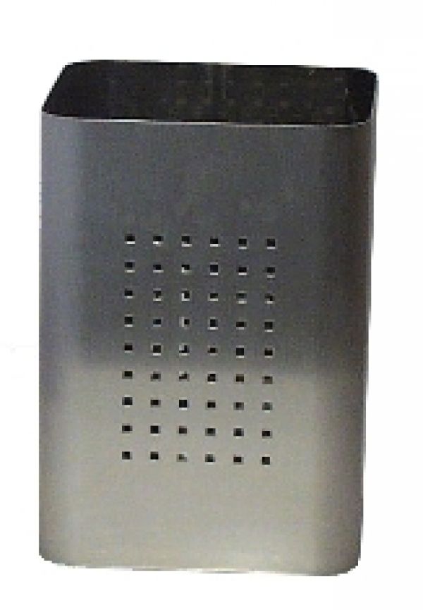 Edelstahlpapierkorb quadratisch gelochcht, 25x25x33cm Edelstahl geschliffen datei Edelstahlpapierkorb quadratisch gelochcht, 25x25x33cm Edelstahl geschliffen datei