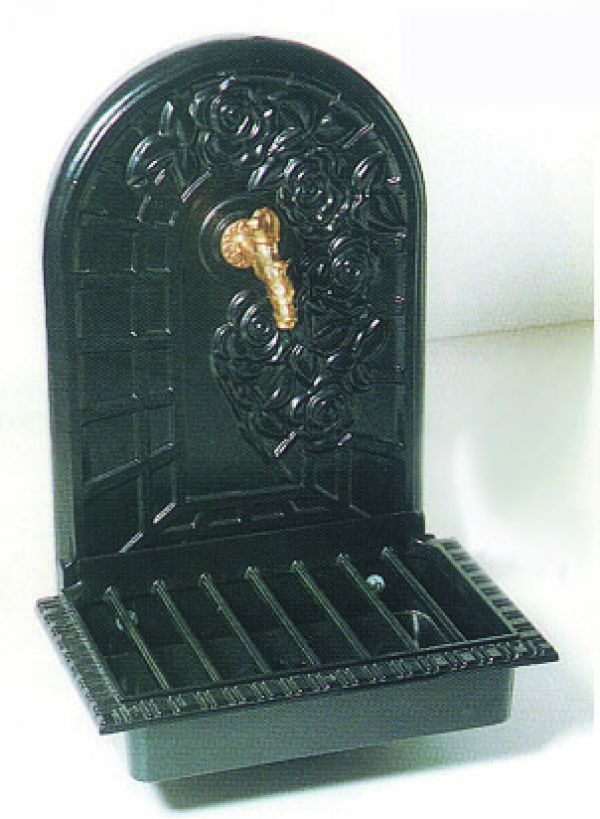 Standgußbrunnen ALU Guß Grün_Weiss oder Schwarz_Weiss, ohne Ventil, handbemalt datei Standgußbrunnen ALU Guß Grün_Weiss oder Schwarz_Weiss, ohne Ventil, handbemalt datei