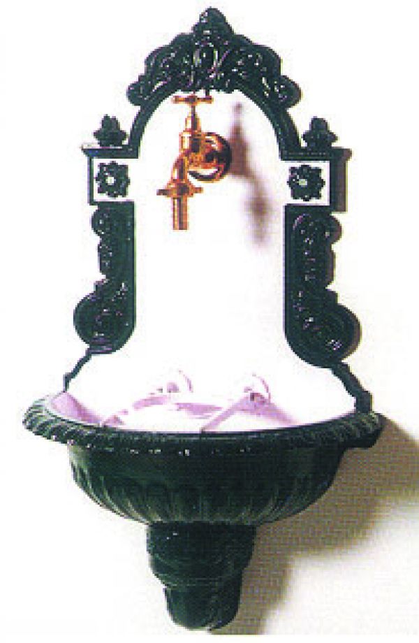 Gußbrunnen aus ALU Guß, Grün_Weiss oder Schwarz_Weiss,ohne Ventil, handbemalt datei Gußbrunnen aus ALU Guß, Grün_Weiss oder Schwarz_Weiss,ohne Ventil, handbemalt datei