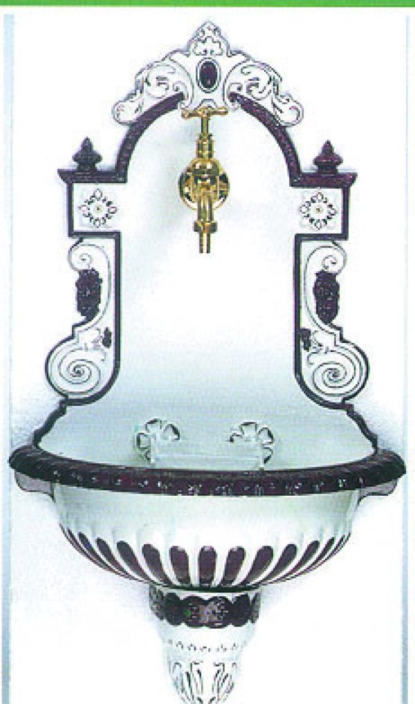 Gußbrunnen aus ALU Guß, Grün_Weiss oder Schwarz_Weiss,ohne Ventil, handbemalt datei Gußbrunnen aus ALU Guß, Grün_Weiss oder Schwarz_Weiss,ohne Ventil, handbemalt datei