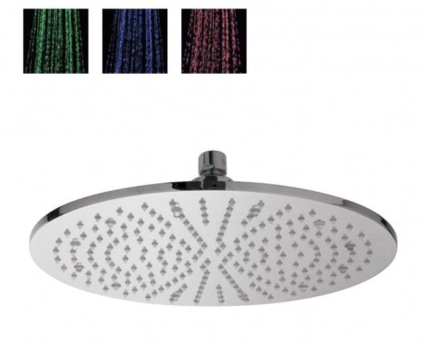 03SD4954CR – Brausekopf rund 300mm mit Cromotherapie (LED), Antikalkdüsen Chrom , kpl. Mit Elektronik Durchflussmenge 03SD4954CR – Brausekopf rund 300mm mit Cromotherapie (LED), Antikalkdüsen Chrom , kpl. Mit Elektronik Durchflussmenge