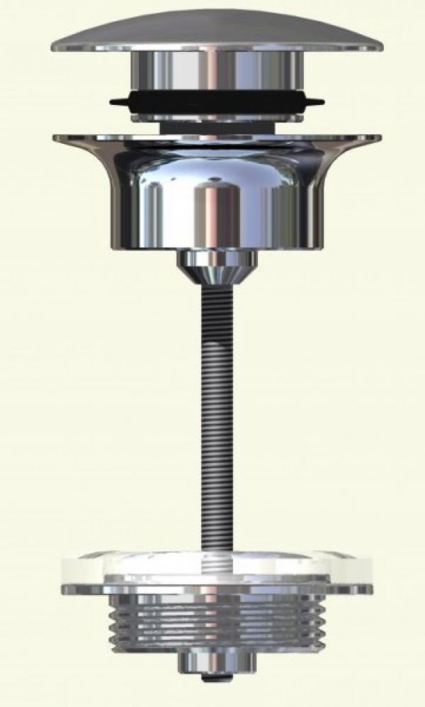 Excenterventil mit runder Kappe PUSH OPEN , Kontermutter FLACH 1 1_4 , Verstellbereich 0-70mm CHROM datei Excenterventil mit runder Kappe PUSH OPEN , Kontermutter FLACH 1 1_4 , Verstellbereich 0-70mm CHROM datei