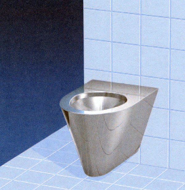 Wand-WC Tiefspüler aus Edelstahl  18,10 Hochglanz Poliert datei